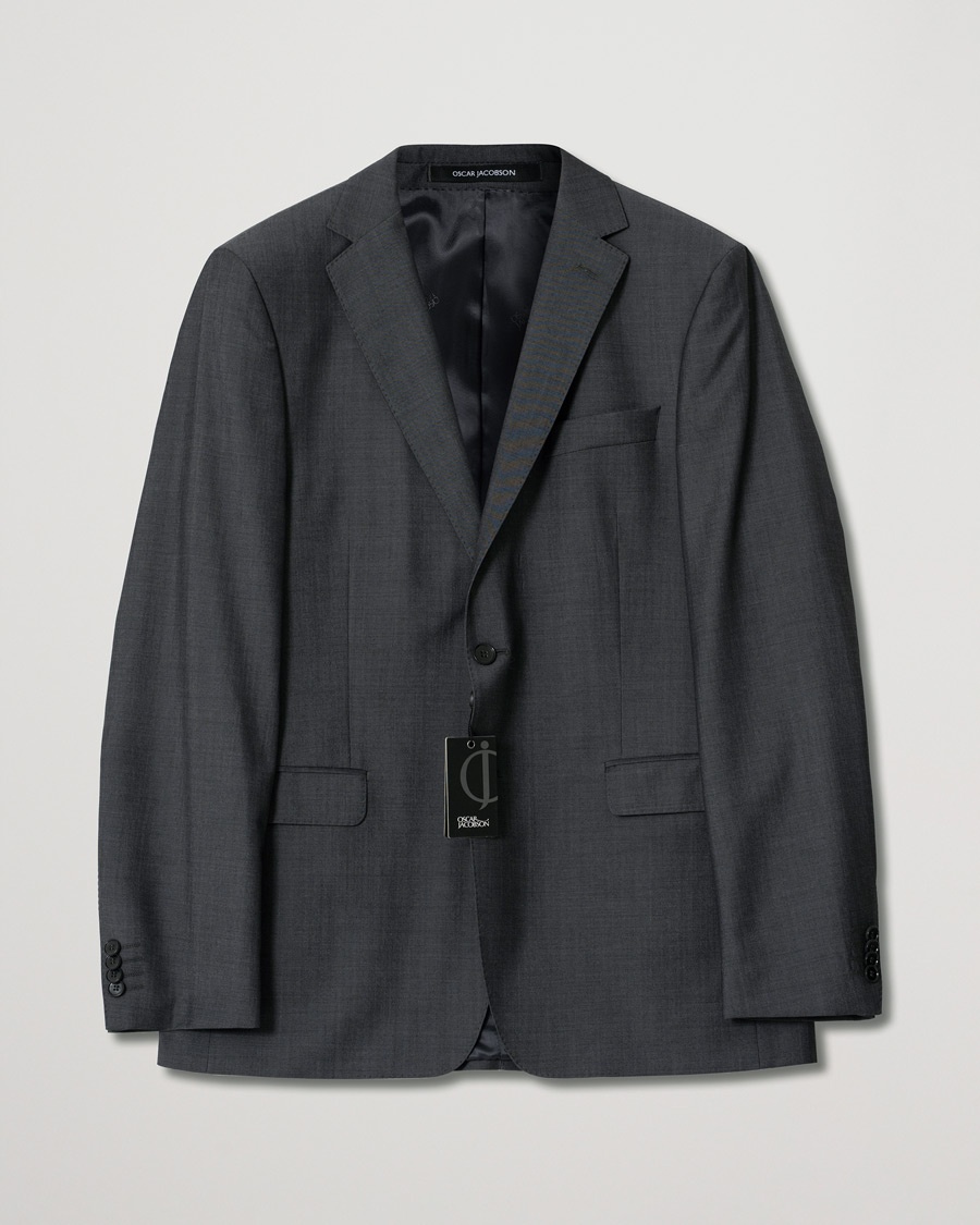 Herre | Pre-owned Dressjakker | Pre-owned | Oscar Jacobson Fuego Blazer Wool Dark Grey