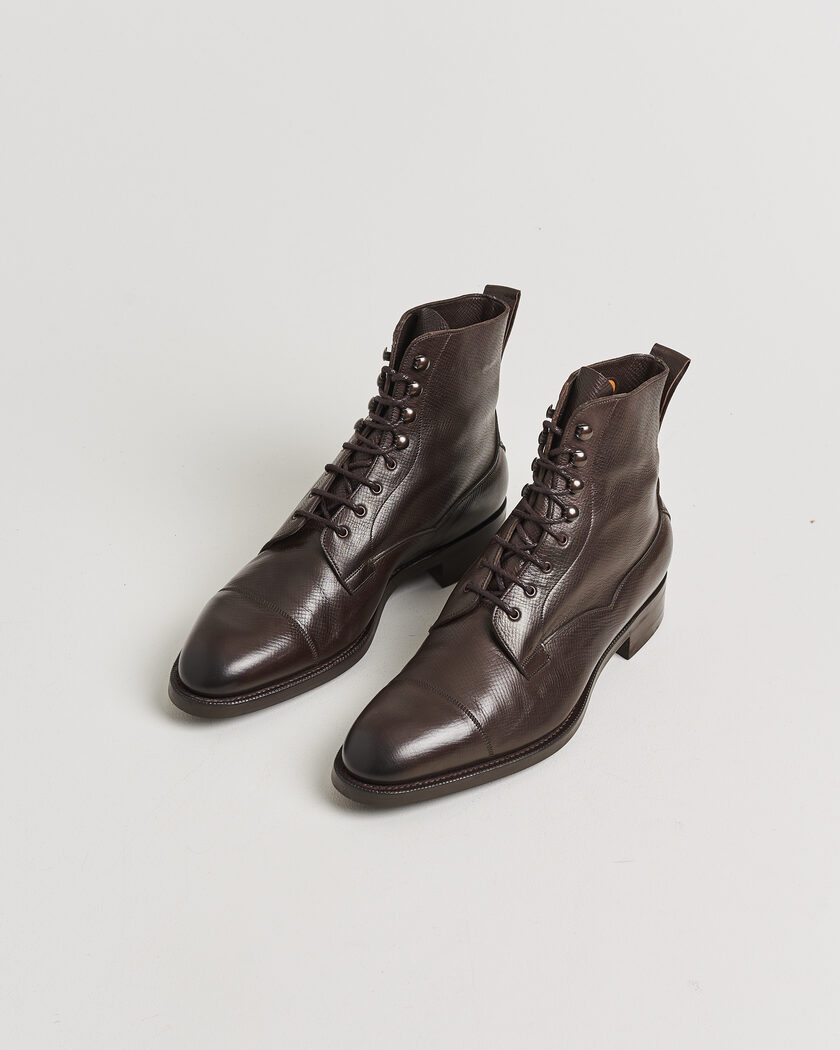 Edward Green Galway Grained Boot Dark Brown Utah Calf UK10,5 - EU45 – Brun