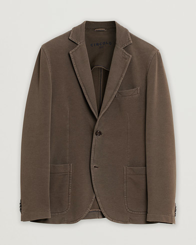 Herre | Nye produktbilder | Pre-owned | Circolo 1901 Jersey Patch Pocket Blazer Fango Brown 48