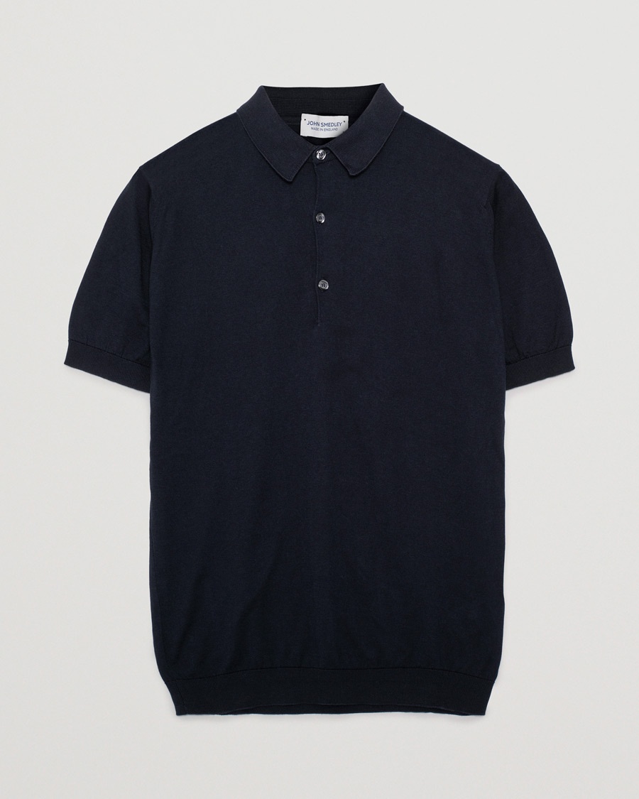 Herre | Pre-owned Spring & Summer | Pre-owned | John Smedley Adrian Slim Fit Sea Island Polo Navy