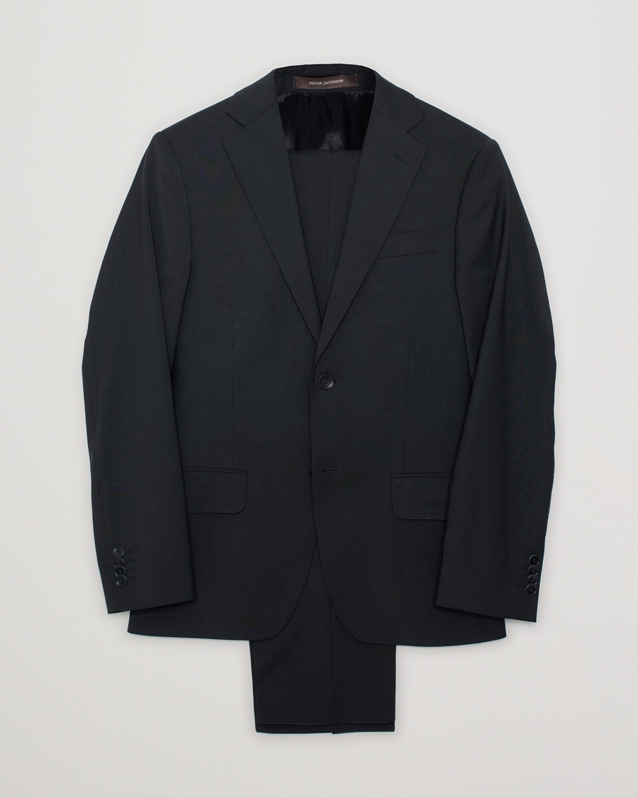 Herre | Pre-owned Dressjakker | Pre-owned | Oscar Jacobson Edmund Wool Stretch Suit Black 44/46