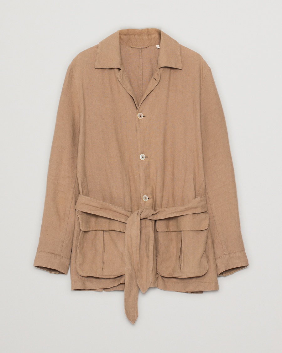 Herre | Pre-owned Spring & Summer | Pre-owned | Stenströms Linen Utility Jacket Beige