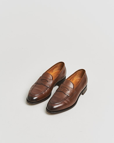 Pre-owned Edward Green Piccadilly Penny Loafer Dark Oak Antique UK7,5 - EU41,5 – Brun