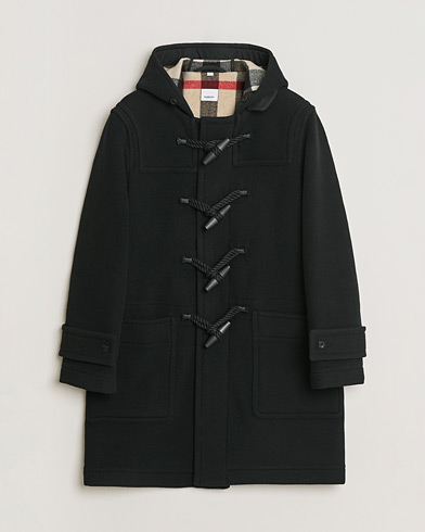 Burberry Wool Duffle Coat Black 50 – Svart