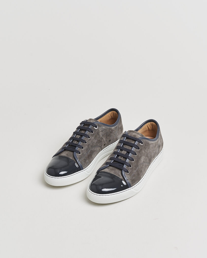 Pre-owned Lanvin DBB1 Patent Cap Toe Sneaker Dark Grey UK8 - EU42 – Grå