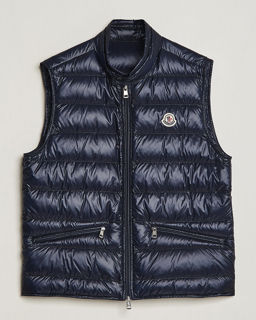 Moncler Gui Down Vest Navy 4 - XL – Blå