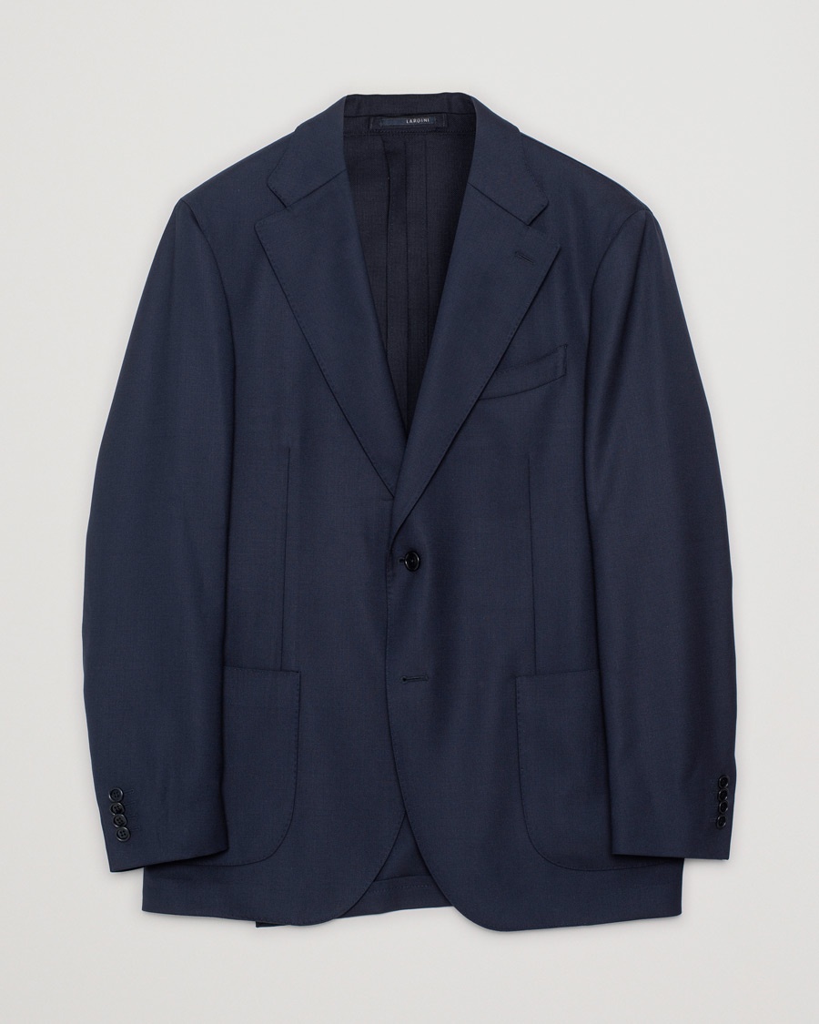 Herre | Pre-owned Dressjakker | Pre-owned | Lardini Patch Pocket Wool Blazer Navy