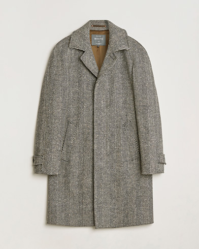 Private White V.C. Raglan Wool Coat Black & Cream 2 - XS – Svart