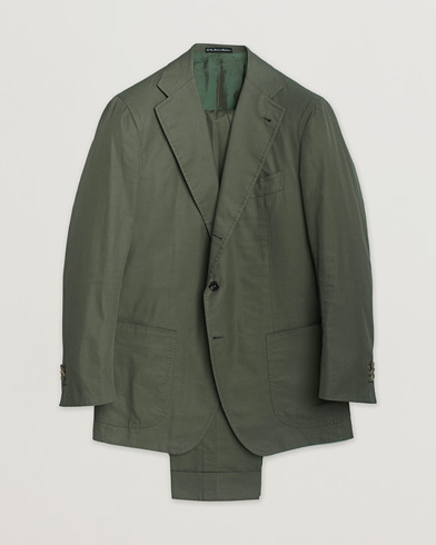 Orazio Luciano Cotton Suit Green 50 – Grønn