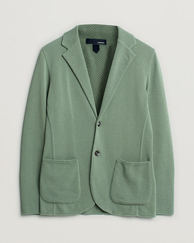 Lardini Knitted Structure Cotton Blazer Soft Green