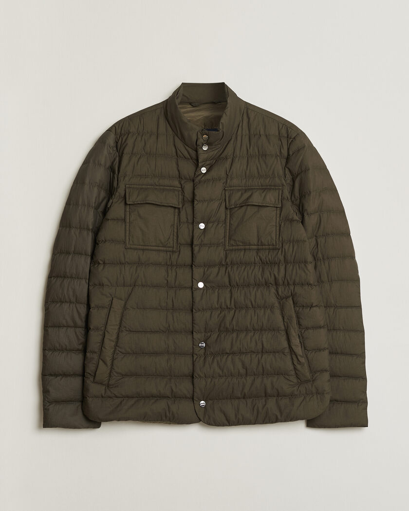 Pre-owned Herno Nylon Jacket Dark Olive 48 – Blå