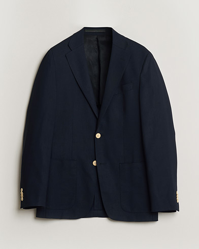 Pre-owned Corneliani Wool Hopsack Blazer Navy 48 – Blå
