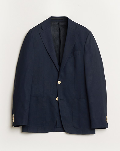 Pre-owned Corneliani Wool Hopsack Blazer Navy 48 – Blå
