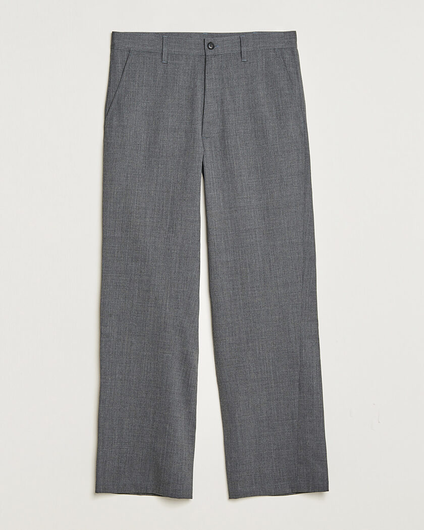 Pre-owned Sunflower Wide Twist Wool Trousers Grey Melange 48 – Grå