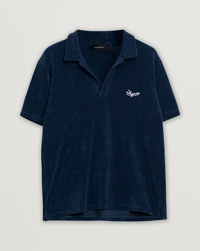 Herre | Nye produktbilder | Pre-owned | Ermenegildo Zegna Short Sleeve Terry Piquet Navy XL