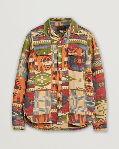 Herre | Pre-owned | RRL Matlock Patchwork Workshirt Red/Multi M