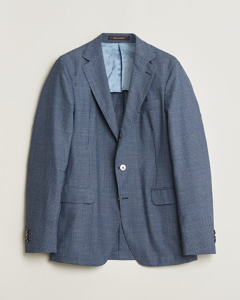 Oscar Jacobson Evens Checked Blazer Blue 50 – Blå