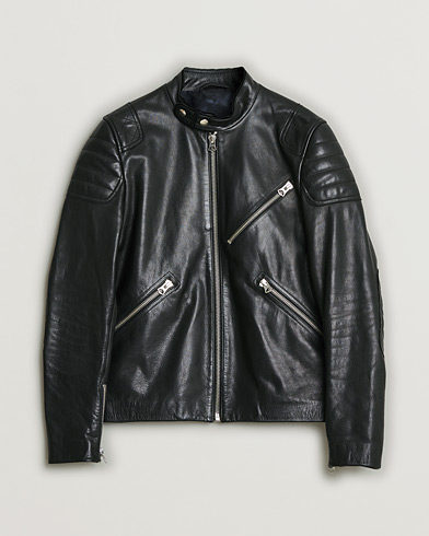 Acne Studios Oliver Leather Jacket Black 48 – Svart