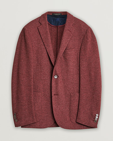 Herre | Pre-owned | Corneliani Unlined Knitted Cashmere Blazer Rust 48