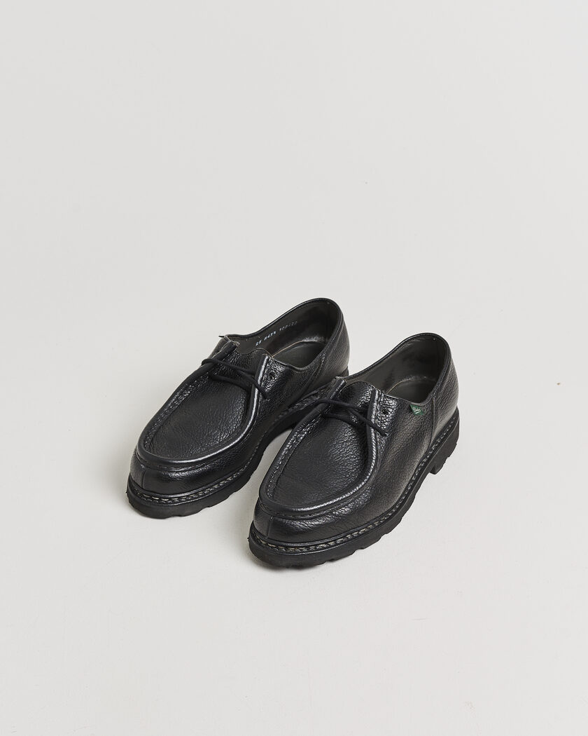 Paraboot Michael Derby Black Deerskin 43,5 – Svart
