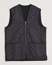  Quilt Waistcoat/Zip-In Liner Black