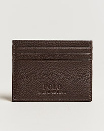  Pebble Leather Slim Card Case Brown