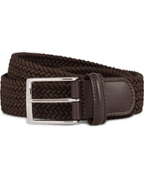  Elastic Textile Belt 3,5 cm Brown