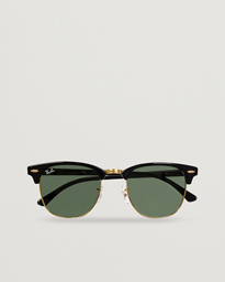 Clubmaster Sunglasses Ebony/Crystal Green