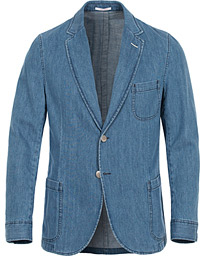  Denim Shirt Blazer Mid Bue