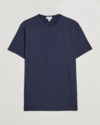  Crew Neck Cotton Tee Navy