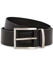 BOSS Buddy Leather Jeans Belt 4 cm Black