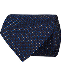  Woven Micro Structure 8 cm Silk Tie Navy