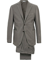  Coat Patch Pocket Cotton/Linen Suit Light Grey