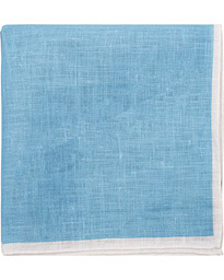  Patch Linen Pocket Square Blue