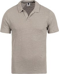  Jespar Linen Polo  Light Grey