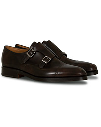  William Double Monkstrap Dark Brown Misty Calf