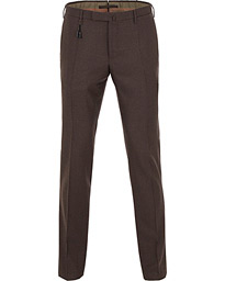  Super 100´s Light Flannel Trousers Dark Brown