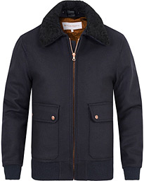  Pilot's Bomber Wool Jacket Navy