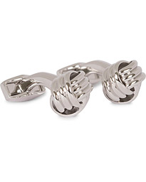  Knots Cufflinks Rhodium Plated