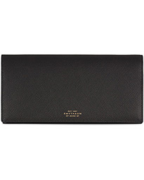  Panama Slim Travel Wallet Black Leather