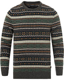  Orford Fairisle Crew Neck Charcoal