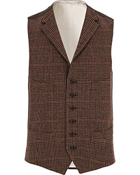  Clothing Glen Check Waistcoat Rust Brown