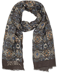  Carpet Design Medallion Scarf Grey