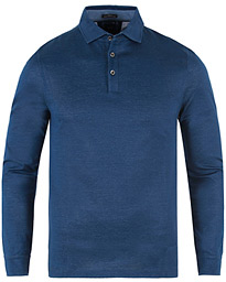 BOSS T-Morrison Long Sleeve Polo Dark Indigo