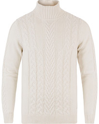  Cable Turtleneck Eggshell