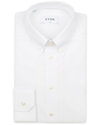  Slim Fit Oxford High Collar Button Down White