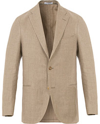  K Jacket Linen/Wool Herringbone Blazer Beige
