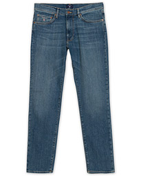  Slim Straight Jeans Mid Blue