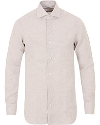  Slim Fit Linen Shirt Beige