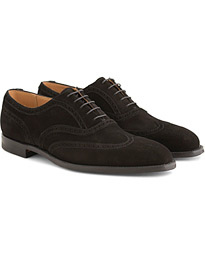  Gerrard Brogue City Sole Black Suede